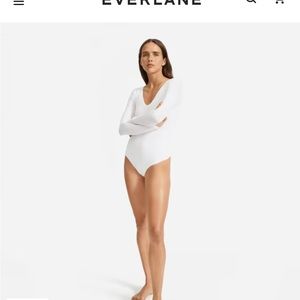 Never worn Everlane white bodysuit